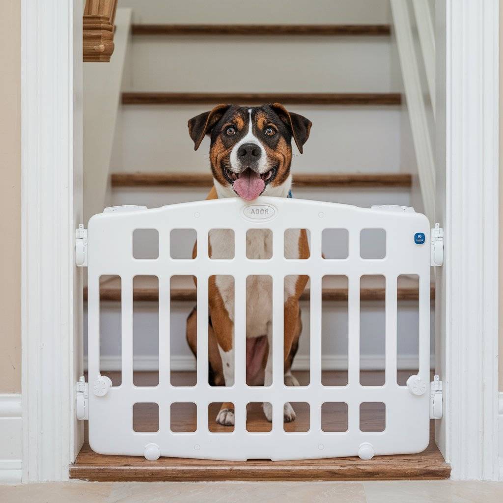 29-39.6" Baby Gate for Pets, Auto Close Both Sides Dog Gate with One-Hand Opening, 30" Tall Safety Gates for Stairs, Hallways, Bedrooms, Wall Pressure Mount No Drill, White