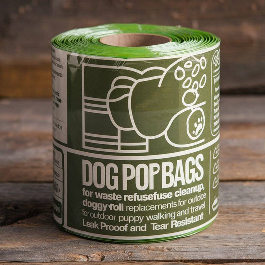 Dog Poop Bags for Waste Refuse Cleanup, Doggy Roll Replacements for Outdoor Puppy Walking and Travel, Leak Proof and Tear Resistant, Thick Plastic