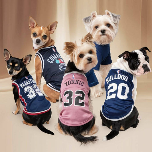 3Pack Dog Clothes for Small Dog Girl Puppy, Chihuahua Yorkies Bulldog Clothes for Medium Dogs Boy Basketball Jersey Pet Outfits Shirt Apparel Accessories,S